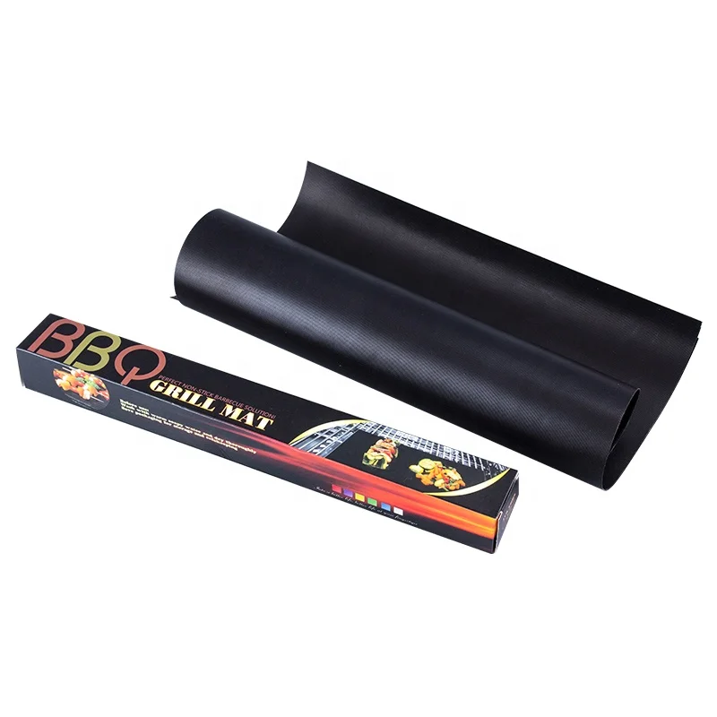 Портативный многоразовый коврик для барбекю 40*33 см с антипригарным покрытием