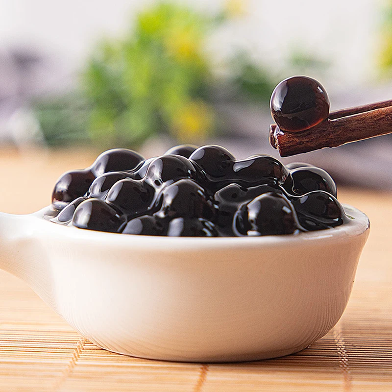 Fast Cook Bubble Tea Halal Dry 5 Min Raw Rainbow 1kg 3kg Ball Instant Black Boba Pearls Tapioca Manufacturer