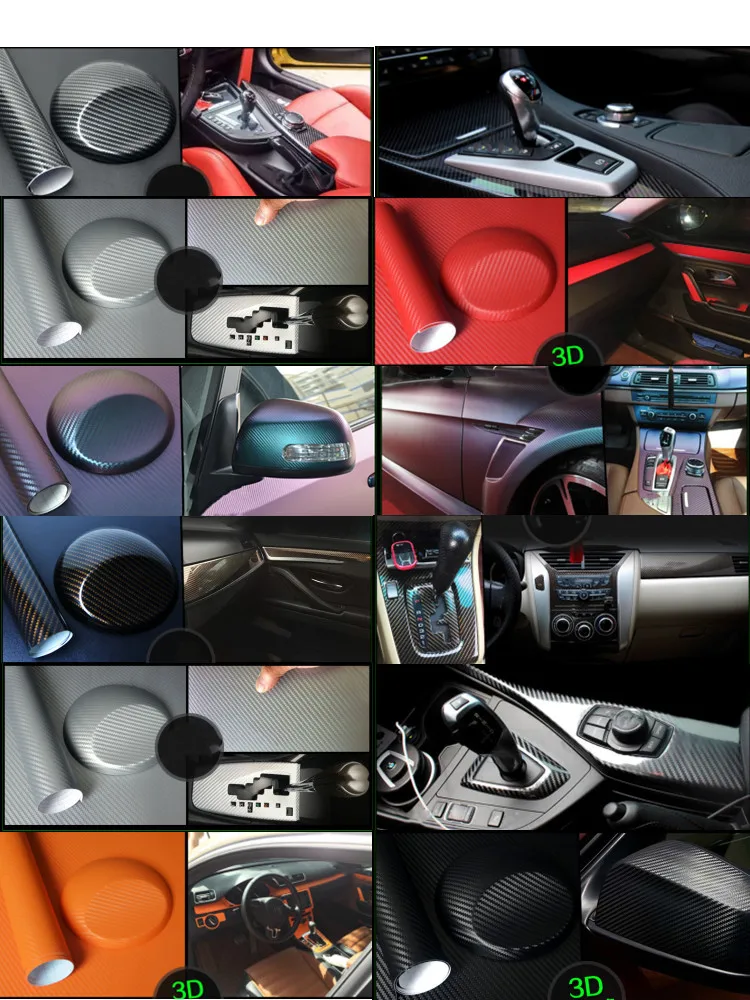 Объемная текстурированная синяя виниловая пленка из углеродного волокна без пузырьков воздуха наклейка для украшения салона автомобиля