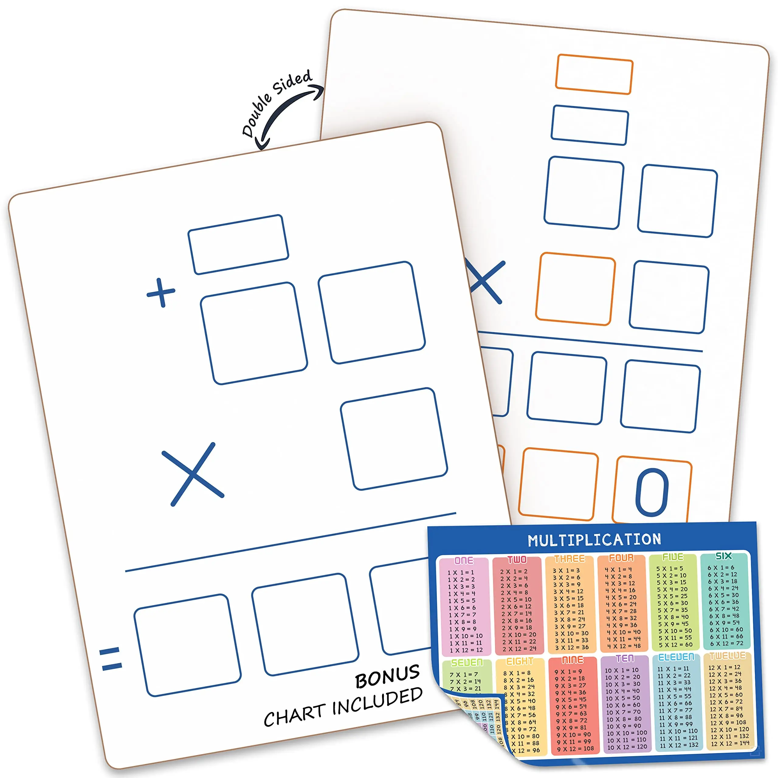 Customized Teaching Tools Double Sided Practice Whiteboard for Home School Classroom Kids Dry Erase Long Multiplication Board