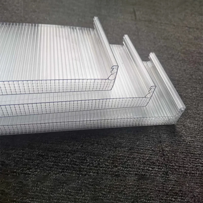 High concentration cells 12mm u-shaped lock polycarbonate plastic sheet for Glazing Finishing