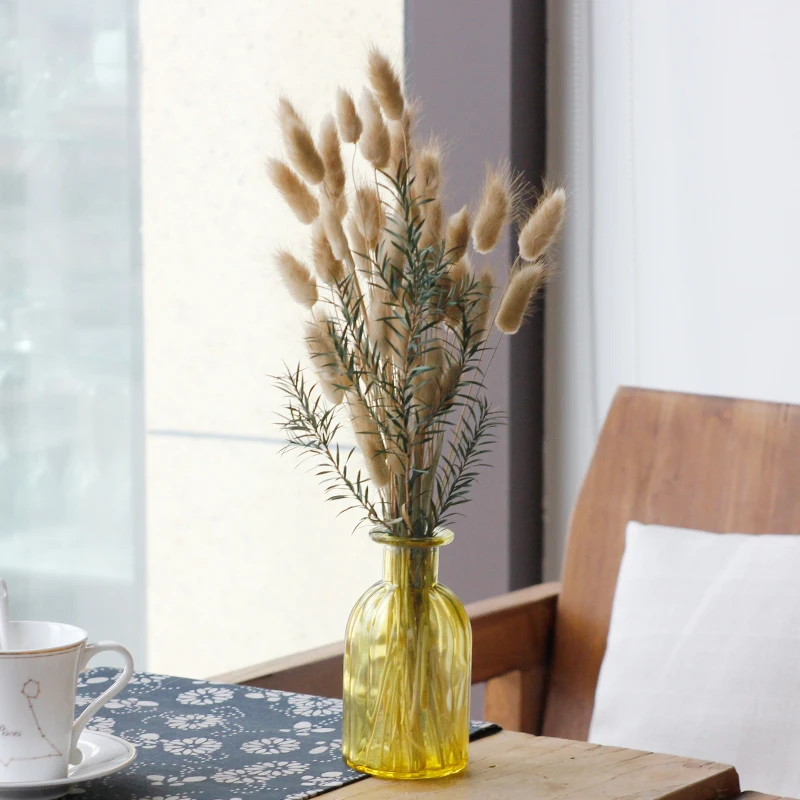 High quality Dried Flowers Rabbit Tail Grass Bouquets  Decorative Flowers & Wreaths Long Lasting 60 Sticks / Bunch