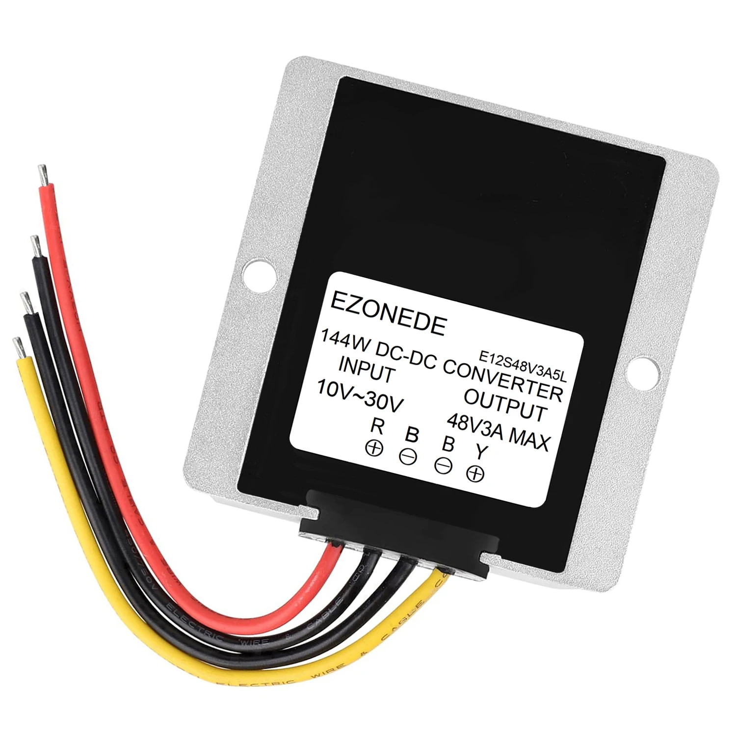 DC Boost Converter 12V to 48V 3A 144W Step Up Voltage Regulator Power Adapter Voltage Booster Waterproof Module Transformer