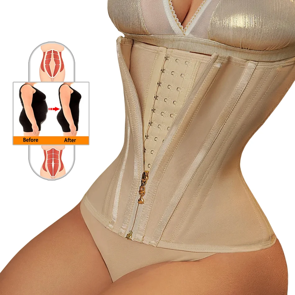 High Quality Trendy latex Hourglass Body Curve Sheath Belly Wrap Weight Loss Sweat Belt Waist Trainer Shaper Colombian Girdles