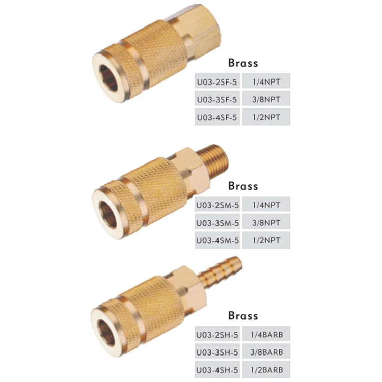 USA ARO TYPE 1/4' BODY, Brass/Steel Coupling Pneumatic fitting Quick Coupling,Hose Coupling Air Plug 8mm Air hose Brab