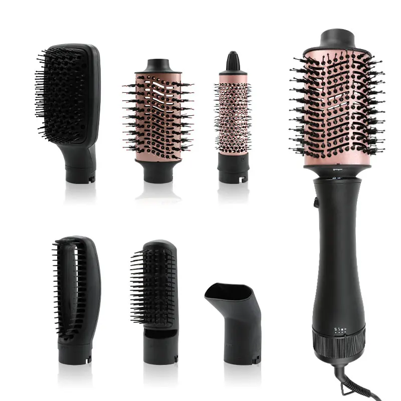 7 in 1 Hot Air Hair Brush Dryer Professional Hair Brush Dryer Comb One Step Airbrush Hair dryer