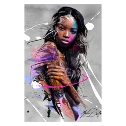 Abstract Graffiti Art Girls Canvas Art Posters and Prints Colorful Tattoo Woman Canvas Paintings Street Art Pictures for Home