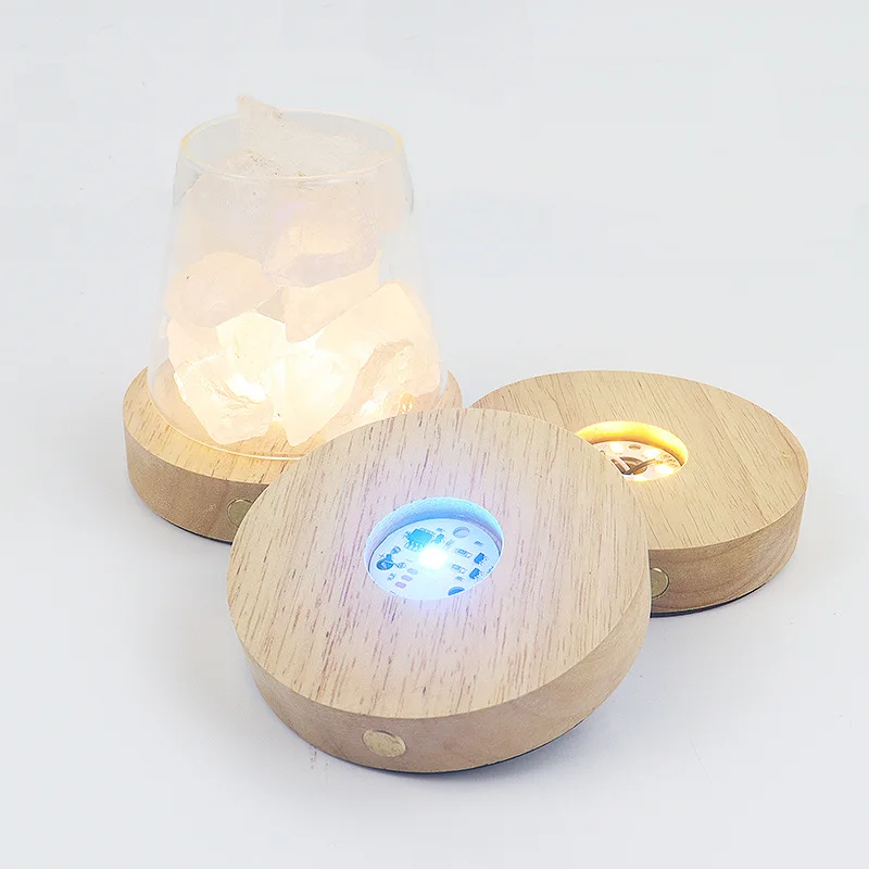USB-источник питания внутренняя резная 3D волшебный хрустальный шар светодиодный ночник украшение для дома прикроватная лампа