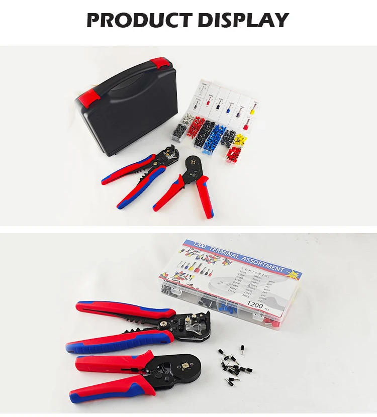 Wire stripping and crimping tool Insulated Cord End Bootlace Ferrule Terminals Kit Wire Crimping Tool Pliers Set