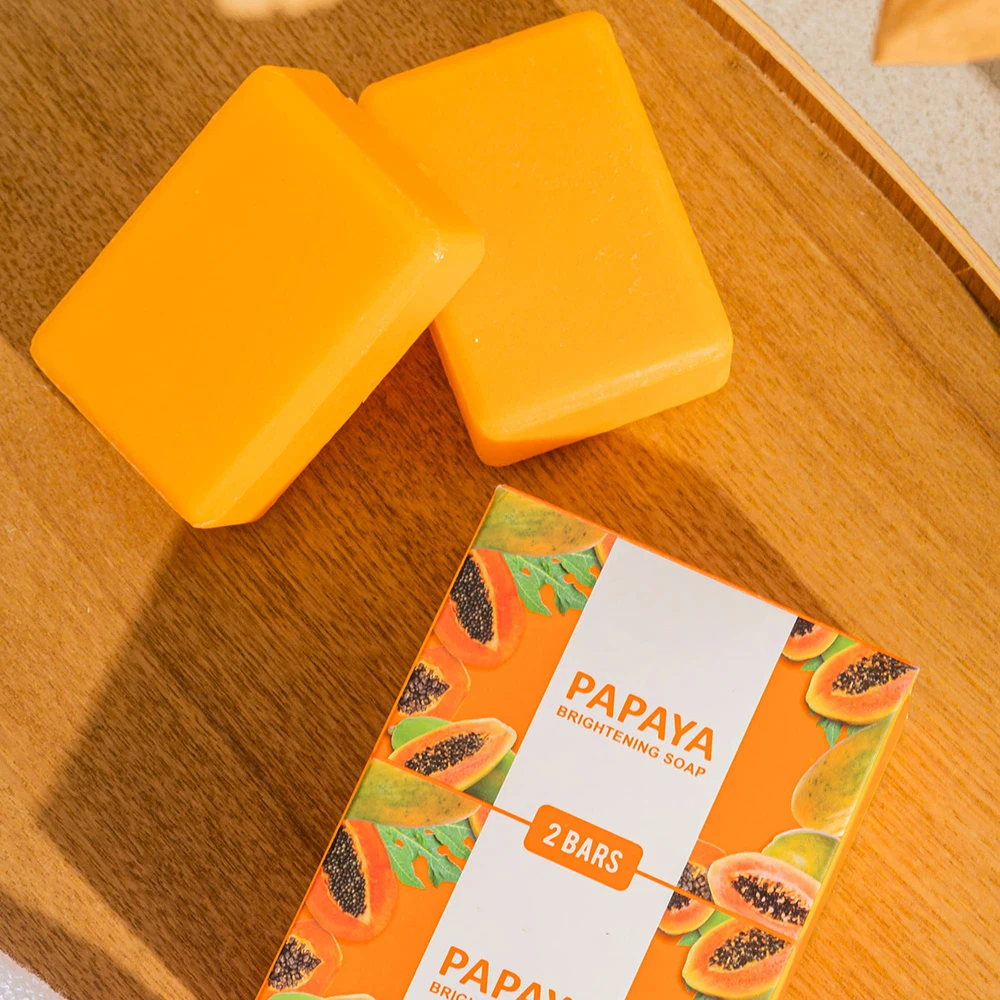 2Packs Natural Vegan Handmade Brightening Gentle Skin Bath Kojic Acid Pawpaw Papaya Soap