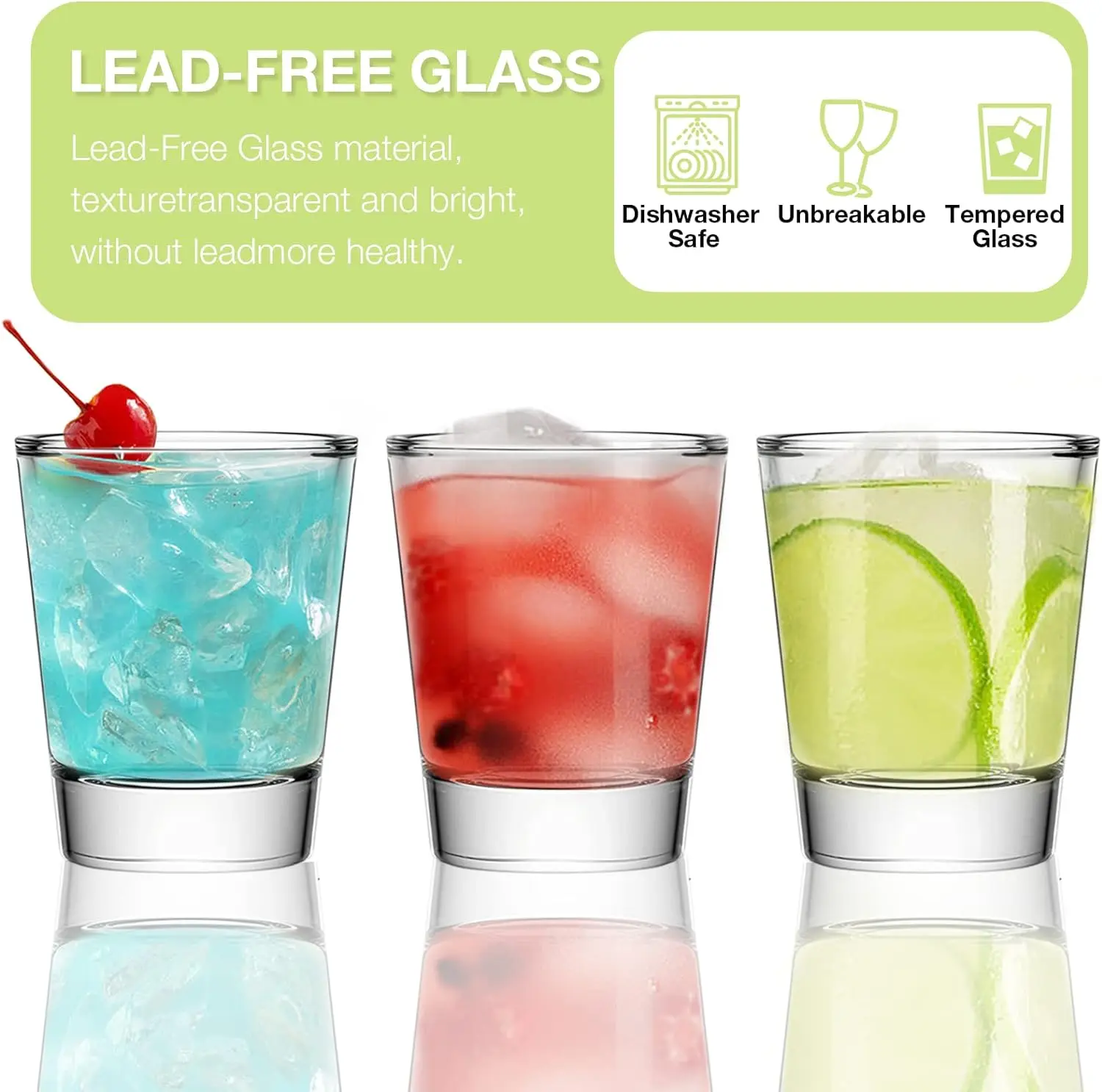 1.6 oz  Clear Small Whiskey VodkaTequila Espressos Shot Glasses with Logo