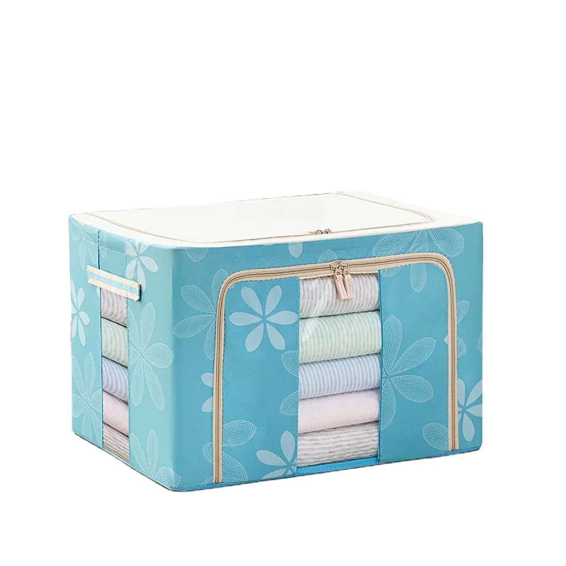 Multifunction Storage Bags Organizer Steel Frame Clothes Foldable Fabric Storage Boxes
