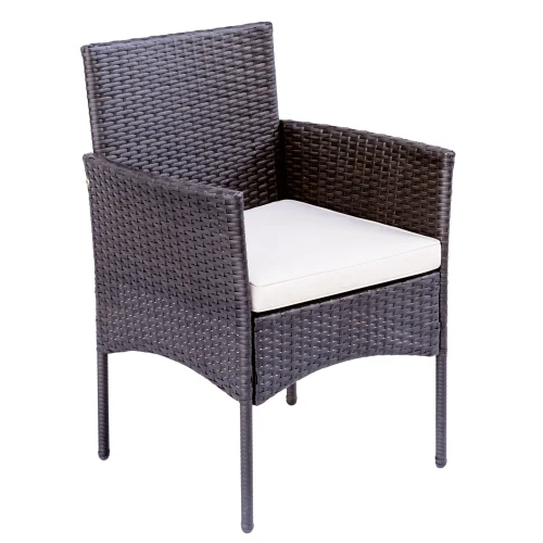 Factory Cheap Price Rattan Dining Chair Patio Balcony Relax Garden Chair With Customized Cushion