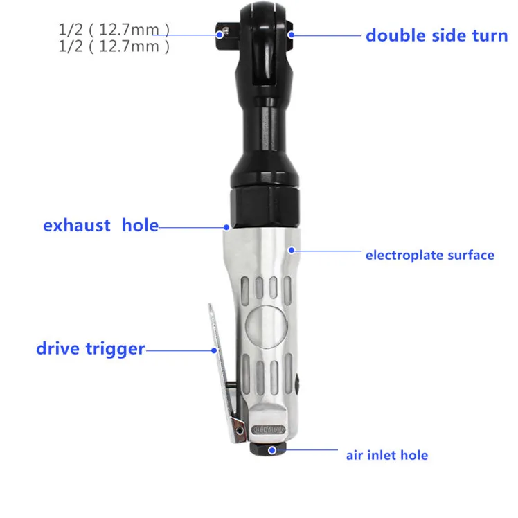 Heavy Duty Impact Spanner 3/8 Inch Air Powered Ratchet Impact Wrench