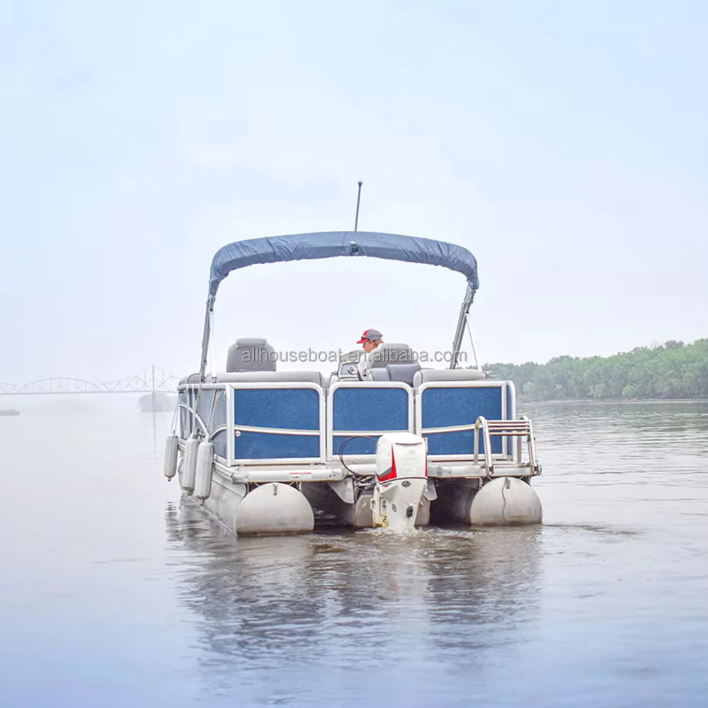 Aluminum Luxury Yacht Family Friendly Fishing Party Barge Pontoon Boat