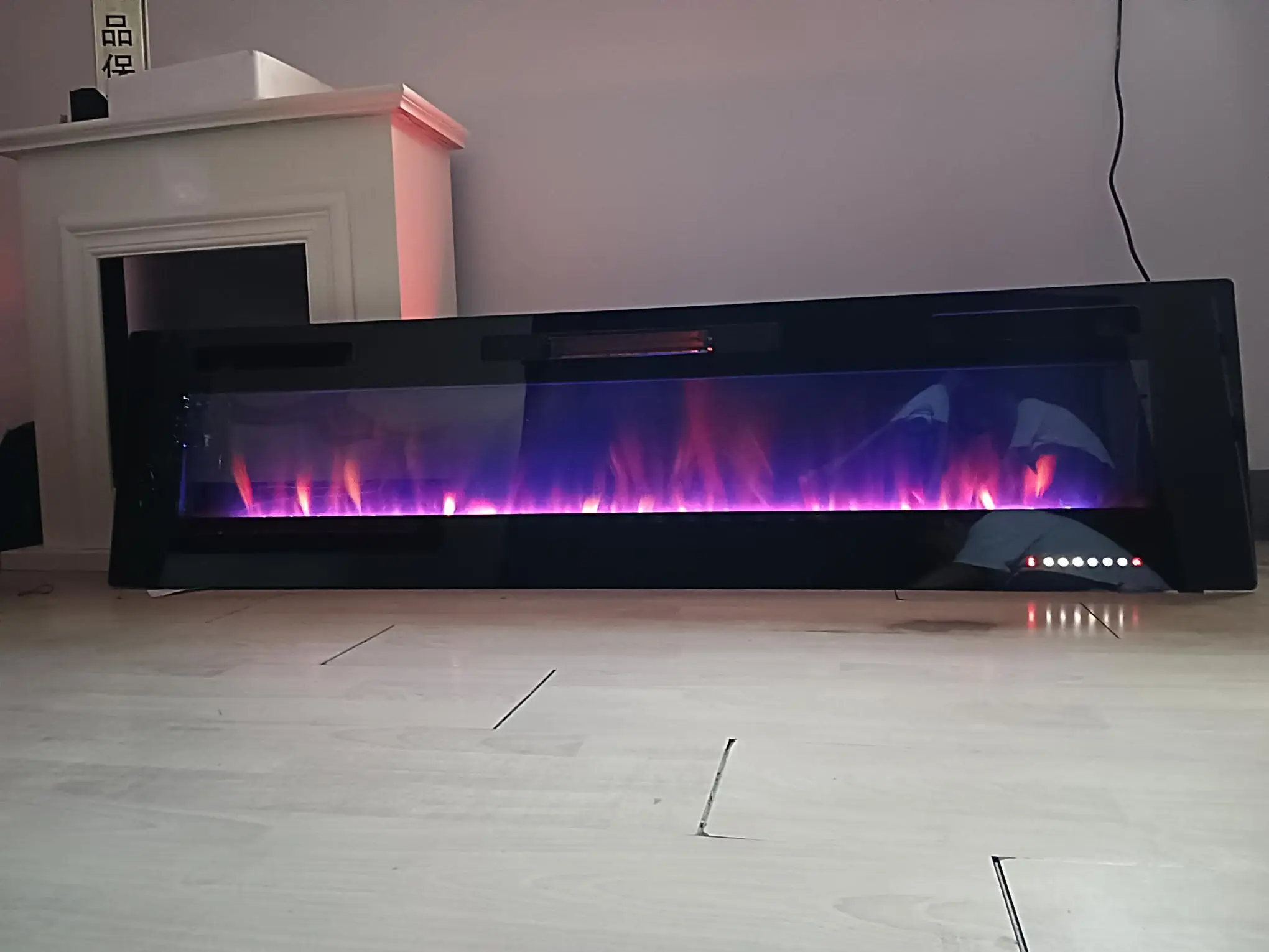 Modern Household Ultra-Thin Wall Mounted Smart Remote Control Decorative Led Electric Fireplace