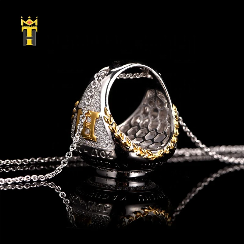 Custom signet university college ring hip hop rings necklace national championship mens ring