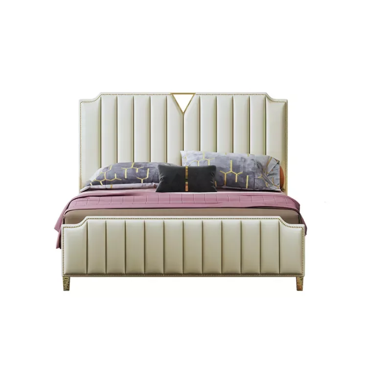 Classic Bedroom Furniture King Size Bed Luxury Master Bedroom Set Princess Bedroom Set Double Leather Simple Bed