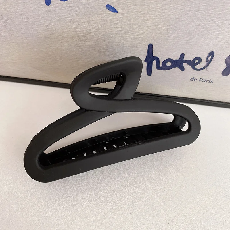 Korean Simple Frosted Hair Claw Women Versatile White Hair Shark Clips Large Back of Headband Hair Gripper Accessories For Girls