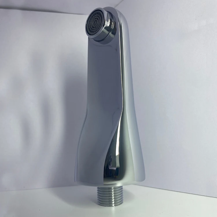 Round Bathroom Fittings Bathtub Spout Chrome Wall Mount Bathtub Copper Bath Spout for Bathroom Wall Concealed Spout