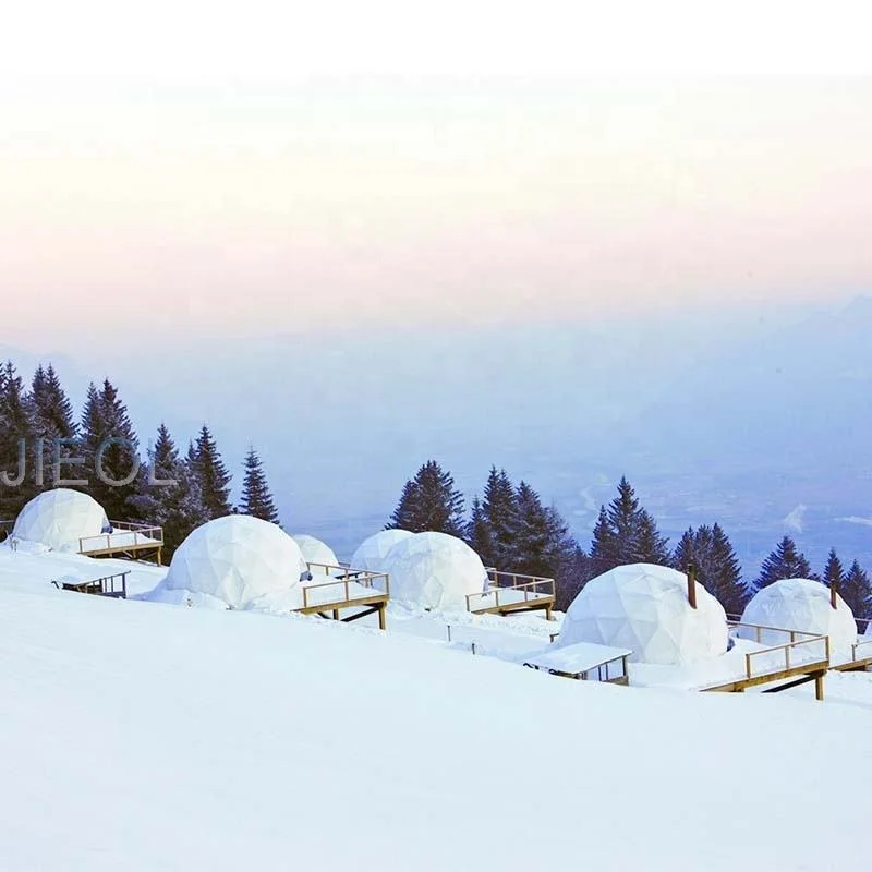 Durability 20ft frame-less prefabricated modular tiny Mars dome houses geodesic dome tent igloo tent