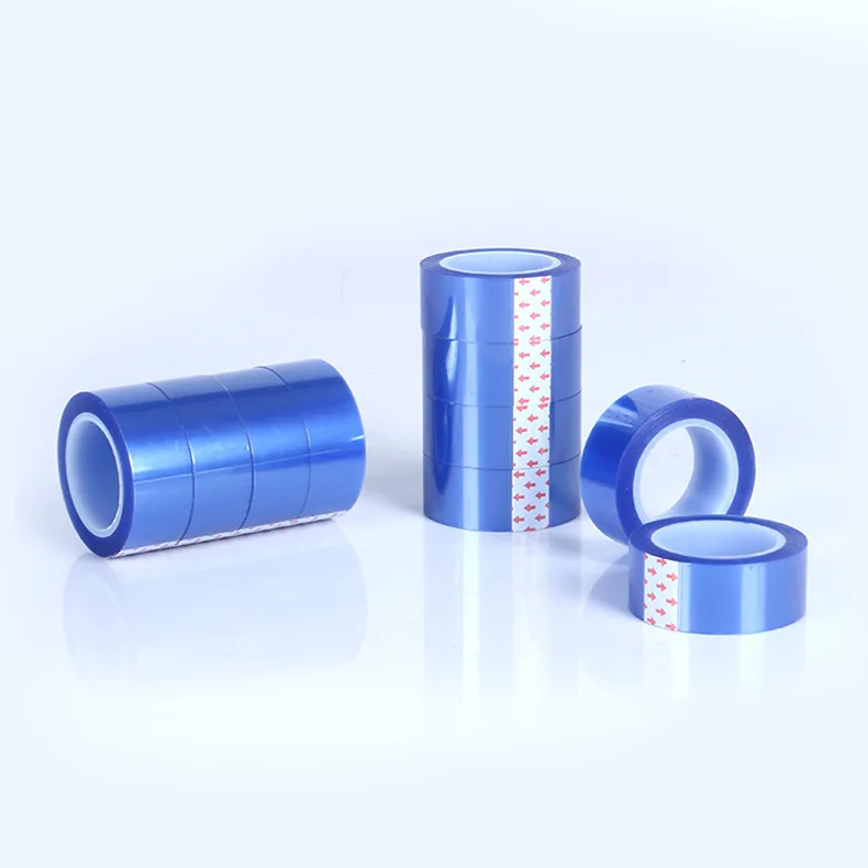 PET high temperature blue polyester film tape Acid and alkali resistance electroplating protective silicone tape