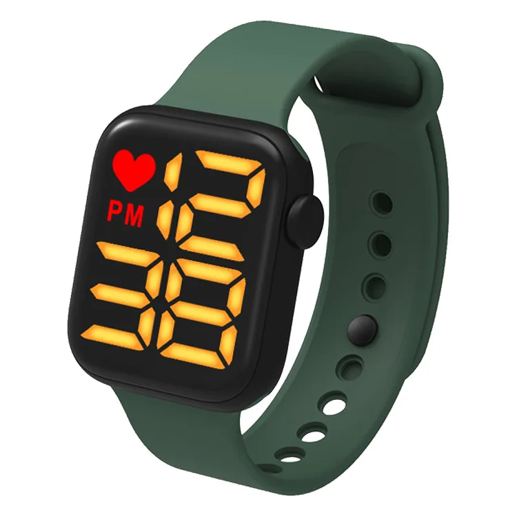 
New Original not smart Watch Cheap digital watch for girl boy students waterproof alloy Case with Sport Band 