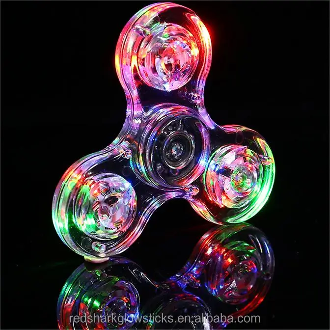 Popular WorldLED Luminous Fidget Spinner Crystal Toy Factory Direct Sales