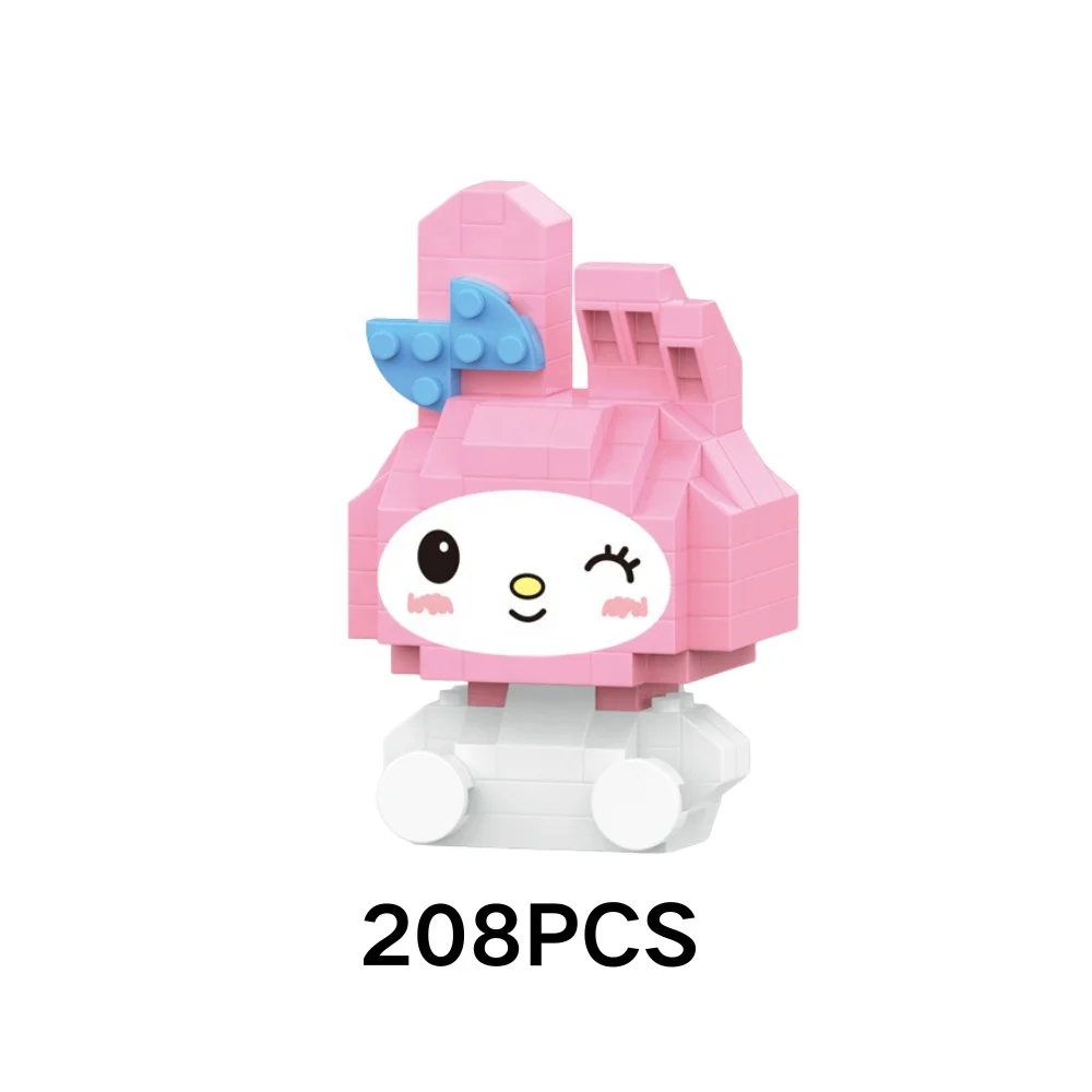 Factory wholesale High Quality Cartoon Particle Building Blocks Kids Toys Cute Diy Plastic Building Blocks Table Decor Toys