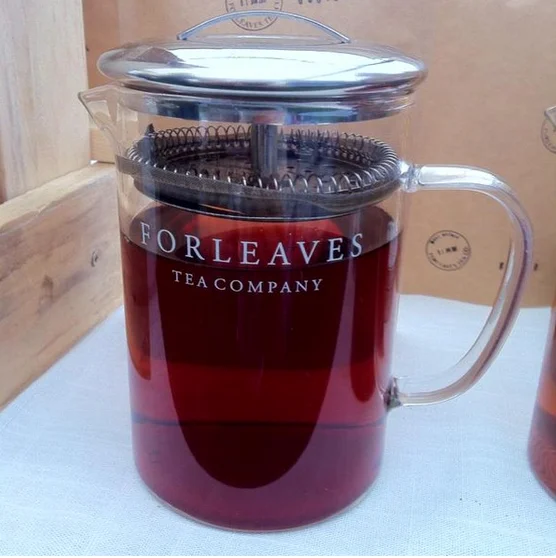 450ml Clear Stove Top Safe Glass Tea Maker Easy Simple Brew Loose Leaf Tea Pot Glass With Stainless Steel Press Mesh Filter Lid