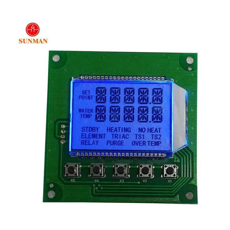Custom low price 14 segment lcd i2c display with rgb led backlight