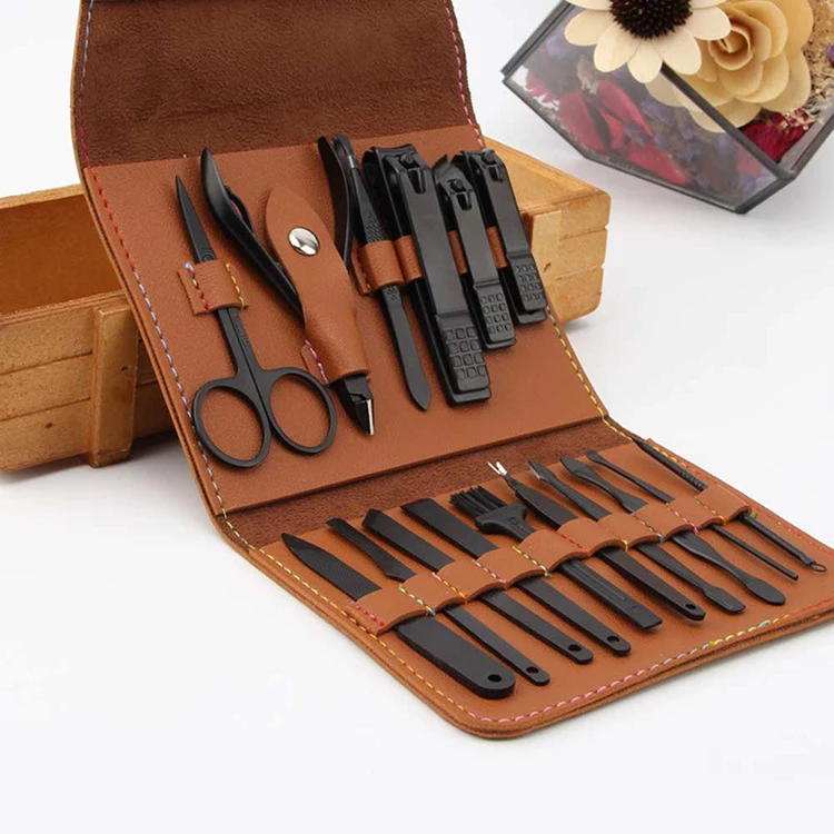 
2020 New Nail Clipper Gift Set Stainless Steel 16 Piece Tool Set Nail Manicure Pedicure Set 