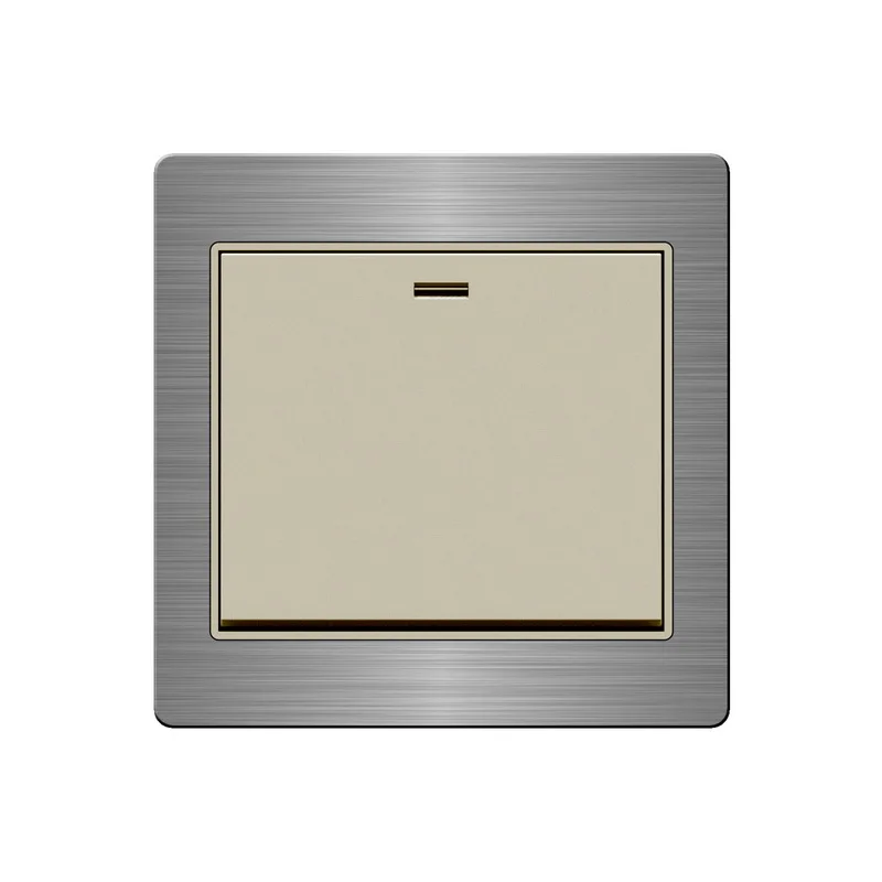 1 Gang 3 Pin Multi Function Switched Flat Plate Wall 20A Dp Switch With Indicator
