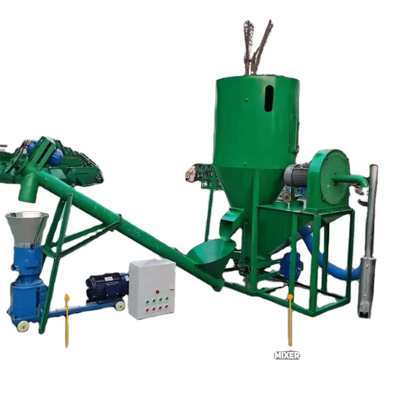 Feed mixing mixer granule machine for chicken farm Motor version diesel version can be customized