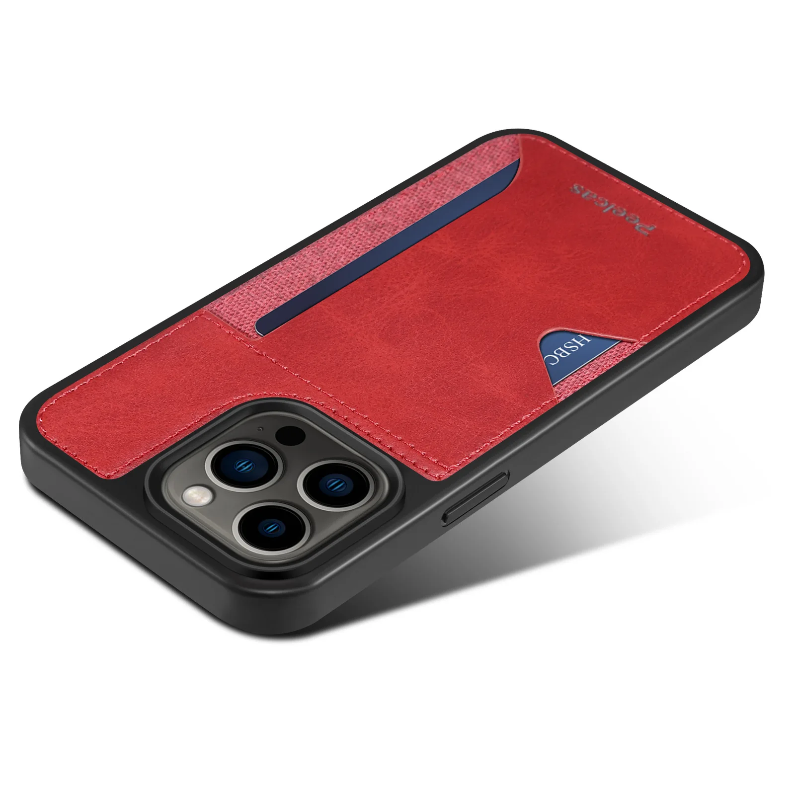 Manufacture Customize Embossed Logo Leather Mobile Phone Case for iPhone 13 12 11 Pro max Card Holder Wallet Cover