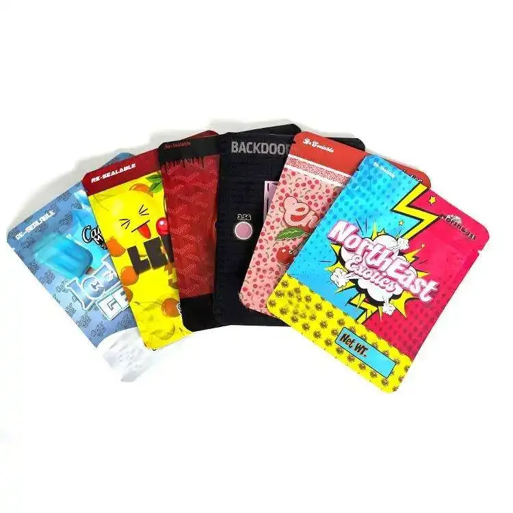 3.5G 7G 14G 28G Custom Plastic Doypack Smell Proof 3.5 Grams Mylar Bags With My Logo