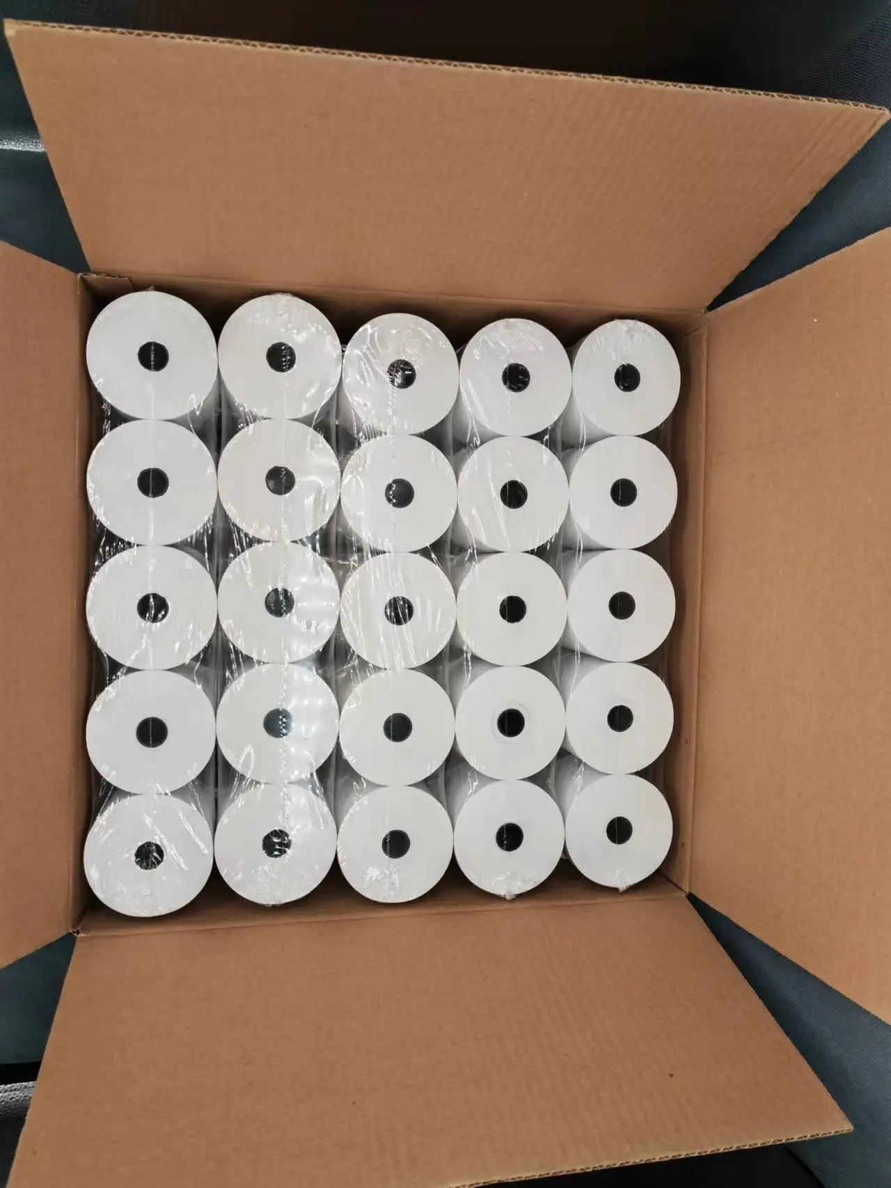 Wholesale Wood Pulp Cash Register Paper Bank Supermarket Receipt 80*80mm 20 Rolls Per Box 65gsm Jumbo Rolls Thermal Paper