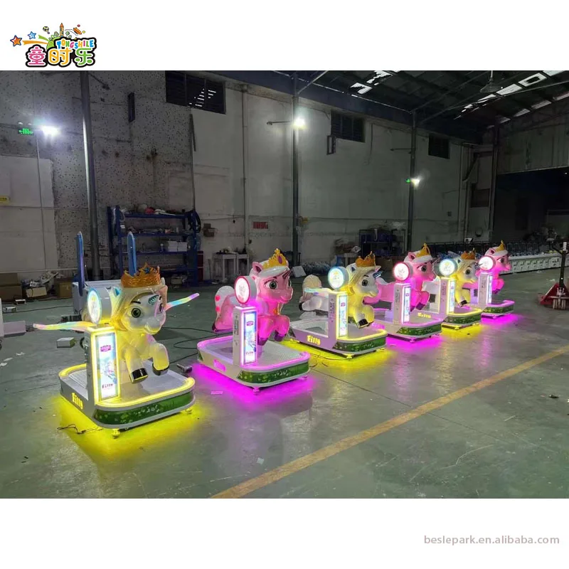 New design coin operated games kiddie rides small horse with MP 5 Screen