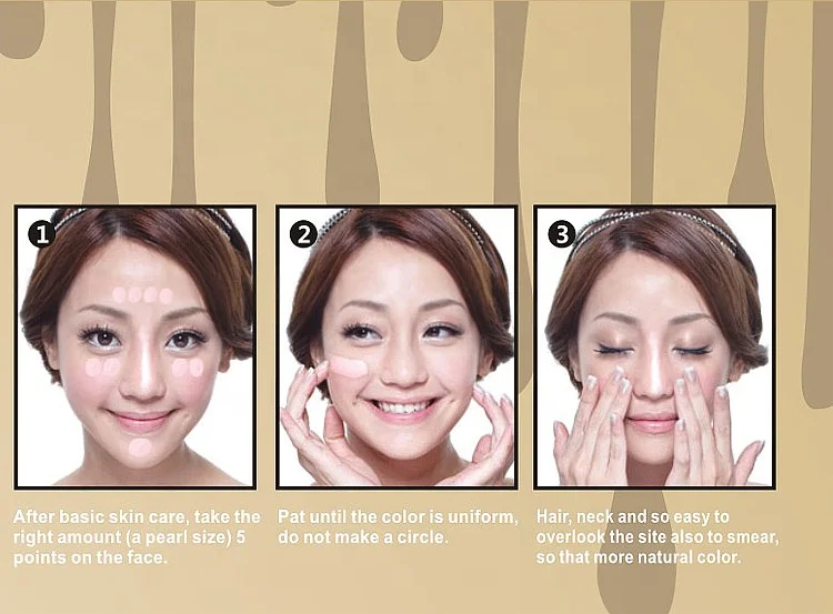 
waterproof makeup liquid BB foundation base cream 