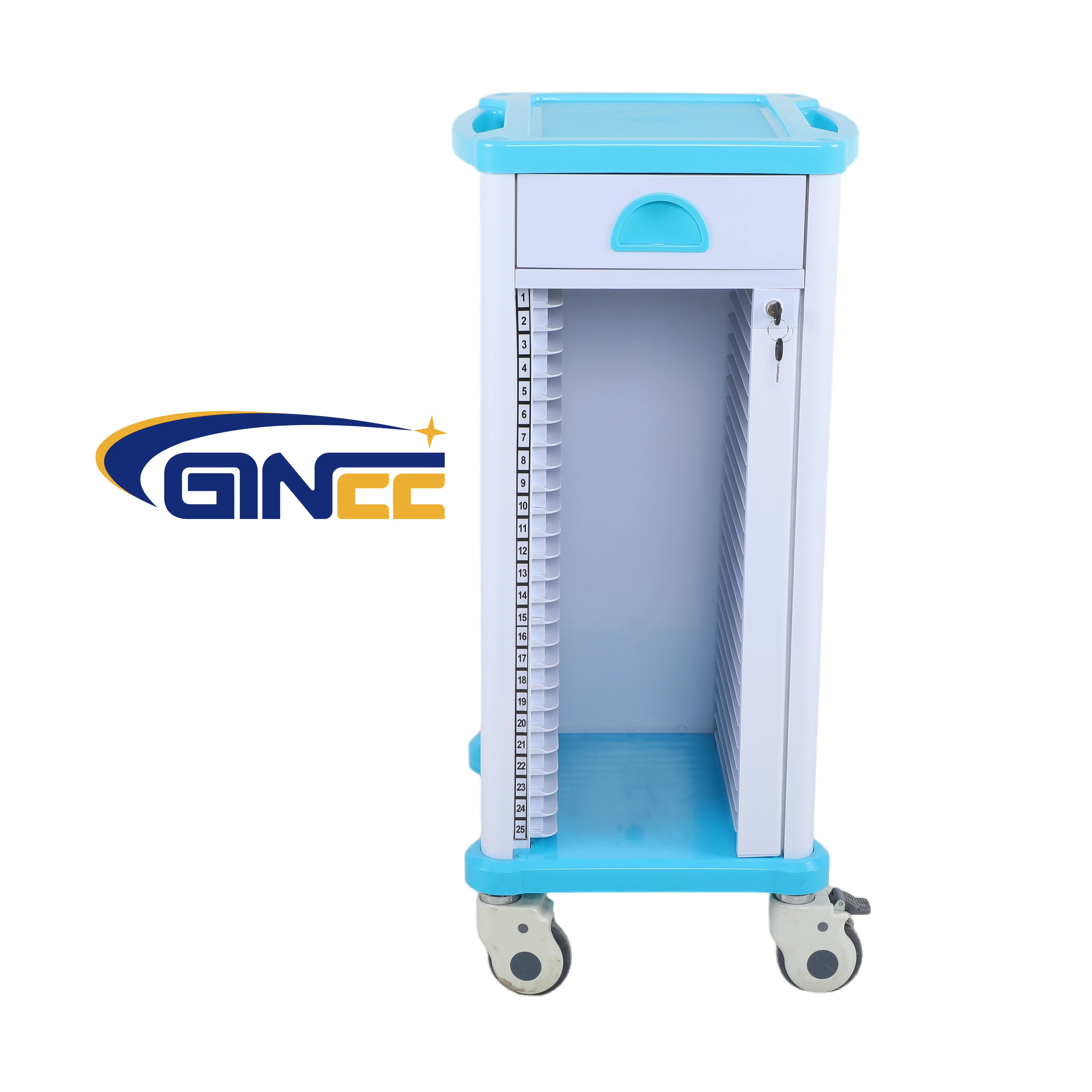 Ginee Medical Hospital equipment folder box trolley Holder Records Medical Trolley