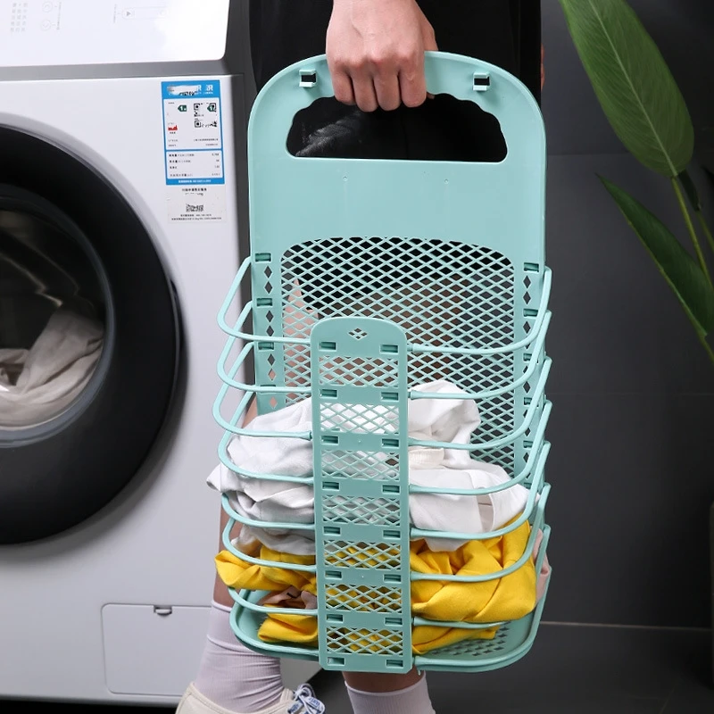 Dirty Clothes Basket Laundry Hamper Bin Foldable Plastic Woven Cotton Collapsible Large Small Decorative Organizer Mesh