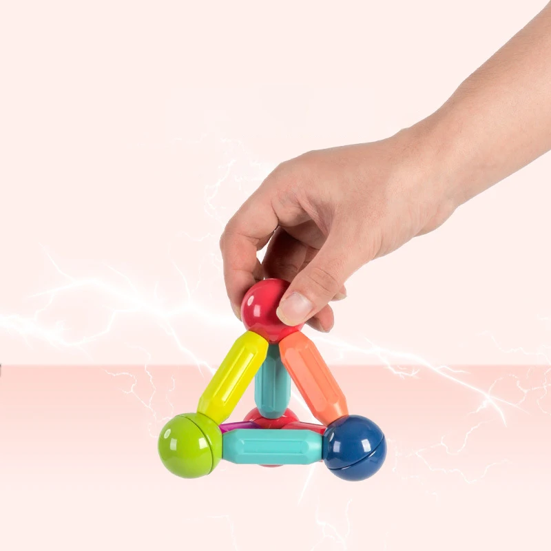 Montessori Puzzle Magnetic Balls Magnetic Sticks And Balls Toys Magnet Toys Building Blocks