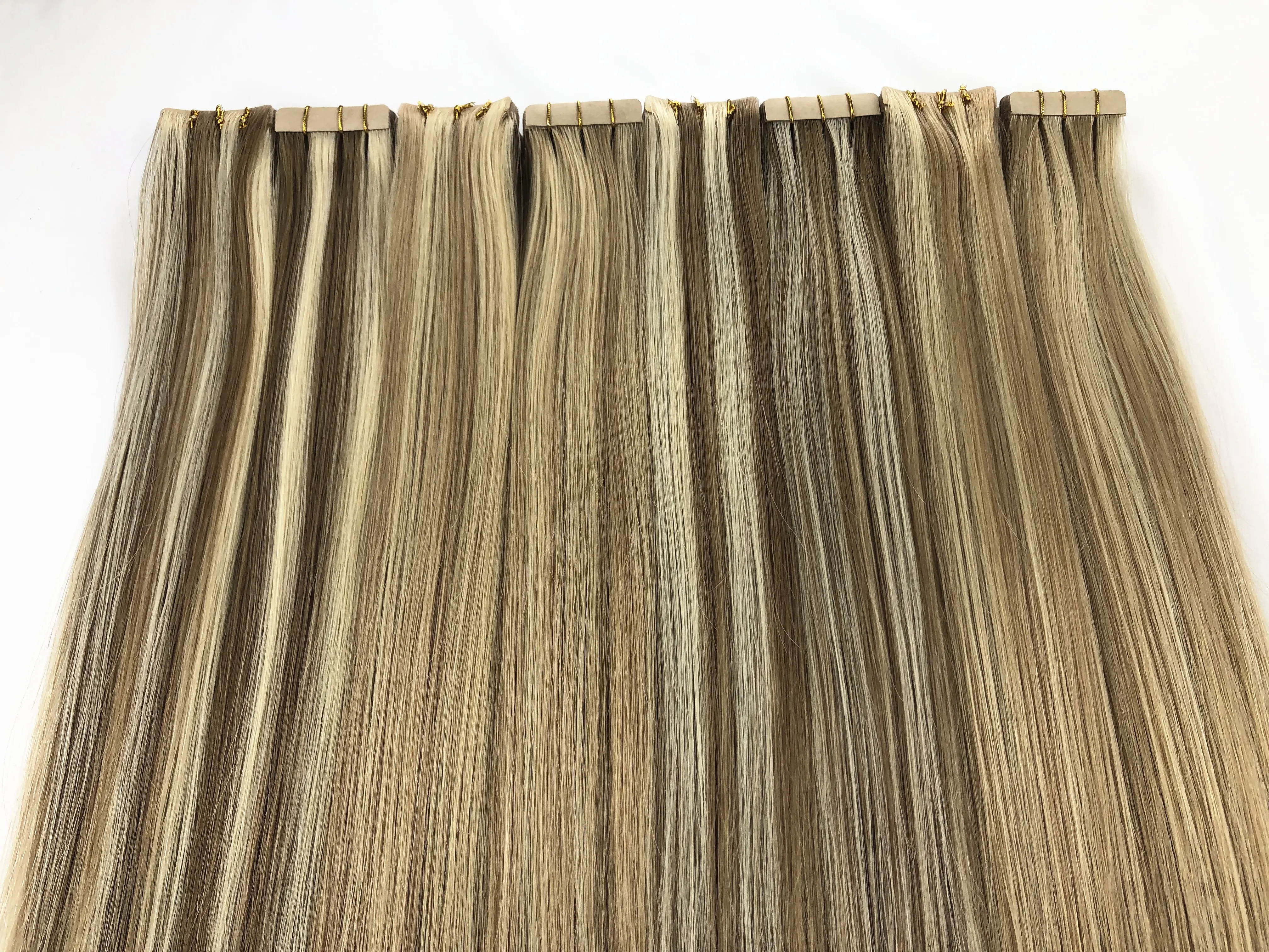 Plucharm Wholesale Price Virgin European 10A 12A Double Drawn Human Injection Tape in  Hair Extension