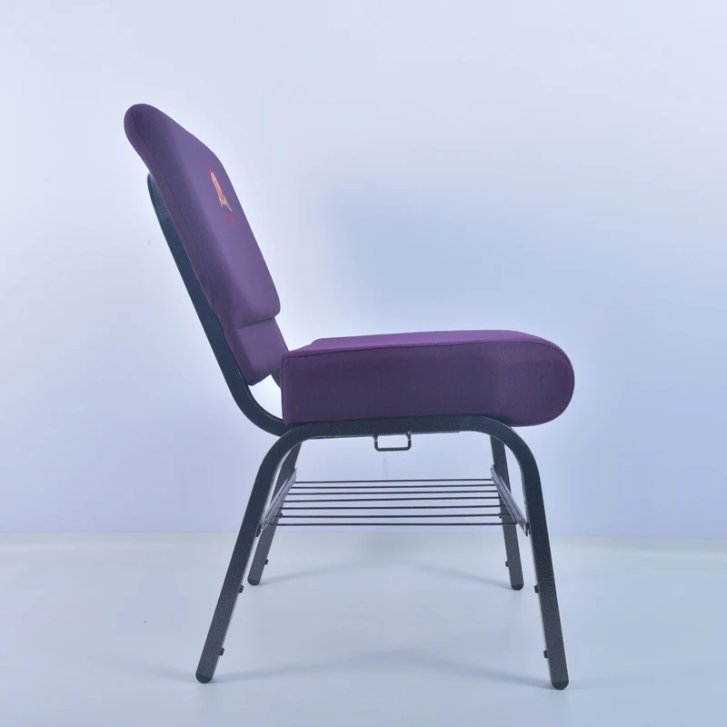 Durable Quality Stackable Upholstered Beautifully Crafted Theater Lecture Meeting Thickening Fabric Stacking Pulpit Church Chair