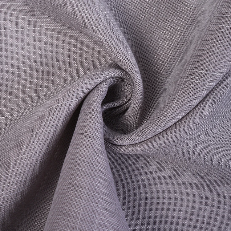 Lusia-3 Manufacturer High Quality Doris Slub Sheer Curtain fabric Linen Look Curtain Fabric Home Textile Fabric