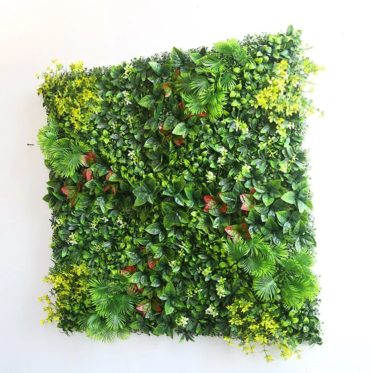 Public Building UV Protected Plastic Backdrop Panel Events Decor Artificial Hedge Fence Grass Green Plant Wall