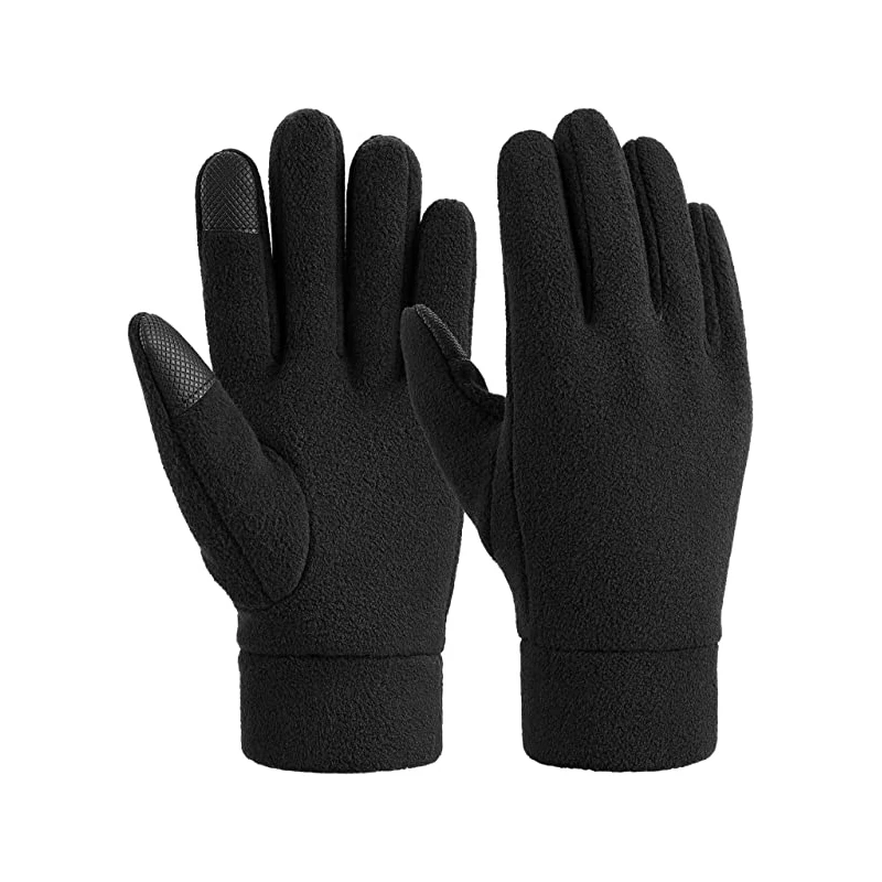 Winter Gloves Men Women Touchscreen Thermal Polar Fleece with Elastic Cuff for Running
