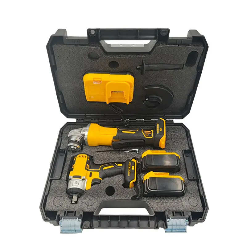 High-Torque Rechargeable Brushless Electric Wrench and Screwdriver Set DIY Grade with Large Torque Impact Air Gun Angle Grinder