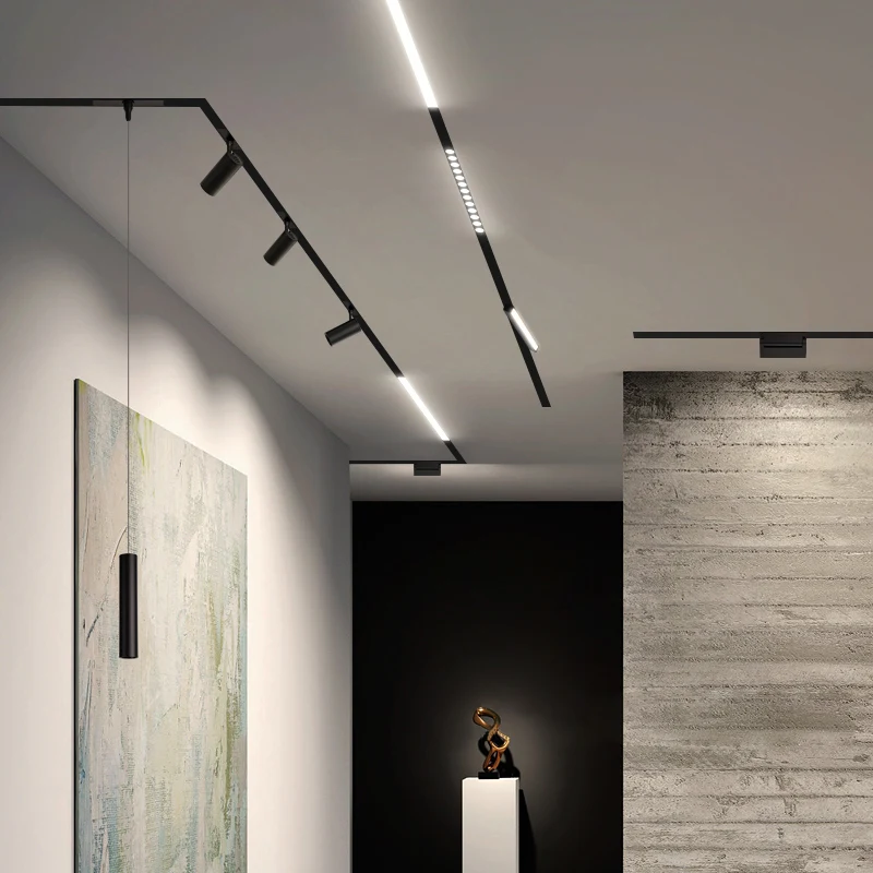 Magnetic Track Light Spot light led Fixture Novelty Lamps Ceiling Magnetic Rail System For Indoor Lighting