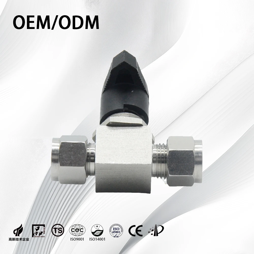 Stainless Steel General Use High Performance Swagelok Type Metering Ball Valve for Water/Air/Oil